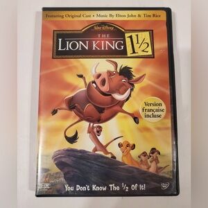 Disney The Lion King 1 1/2 DVD - Black and Yellow Cover